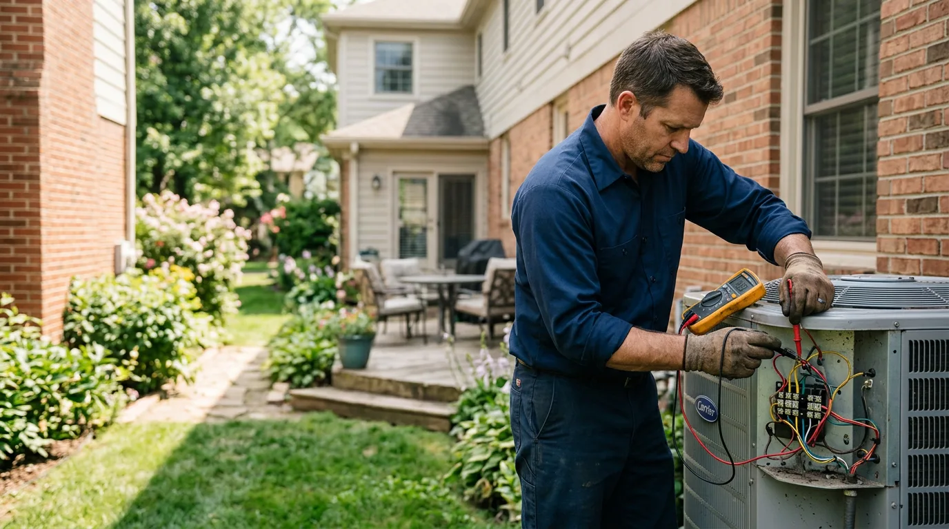 HVAC technician working near Stratford, OK